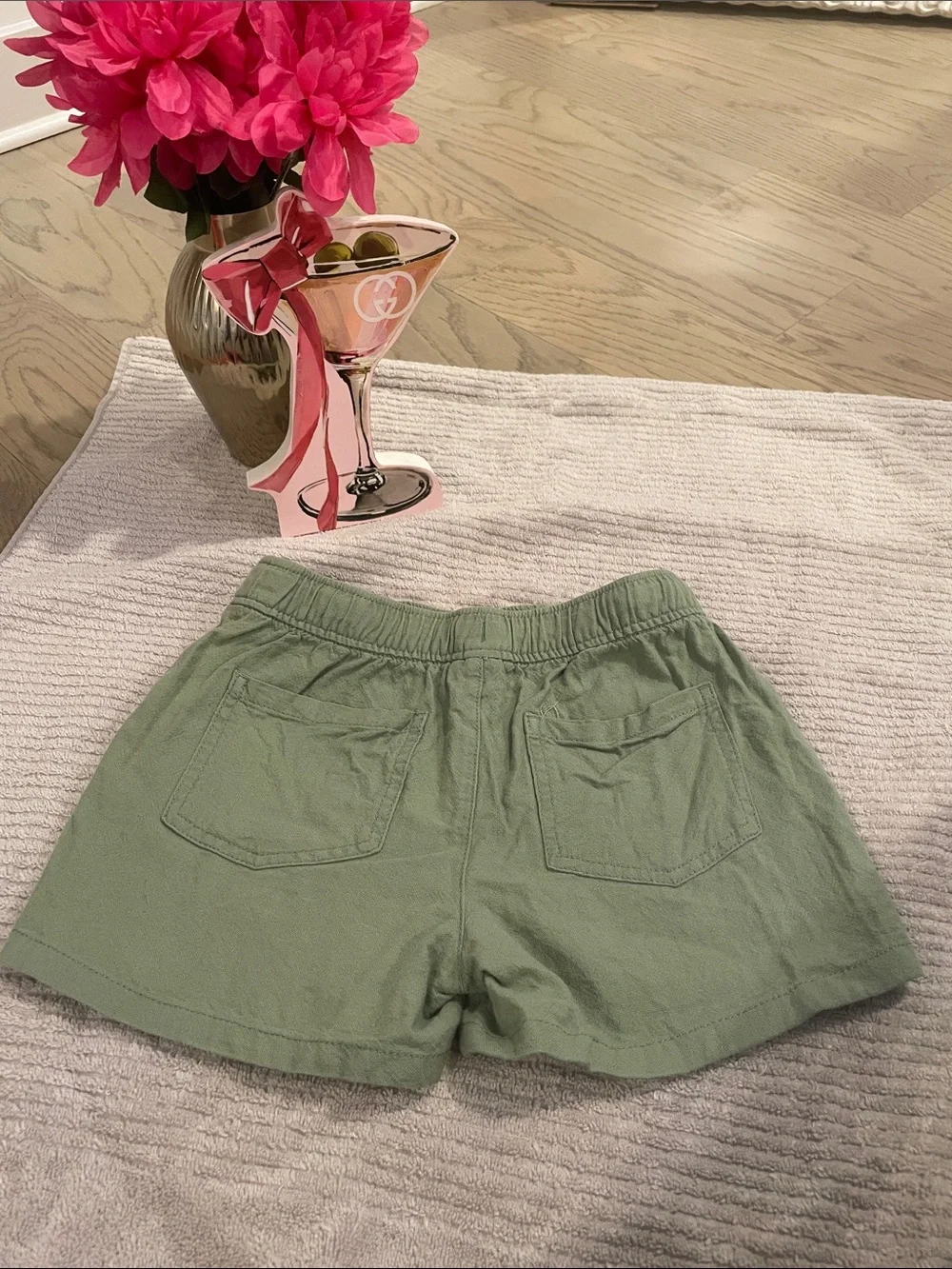 Cat & Jack Sage Green Drawstring Athletic Shorts